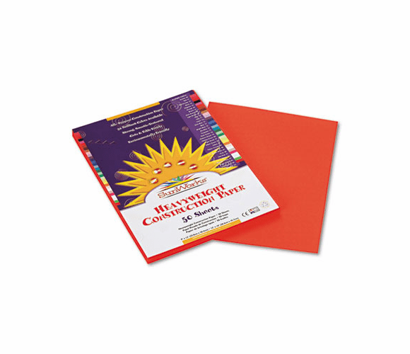 PAC6603 Construction Paper, 58 lbs., 9 x 12, Orange, 50 Sheets/Pack By PACON CORPORATION