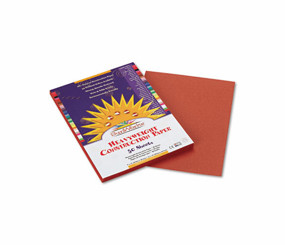 PAC6703 Construction Paper, 58 lbs., 9 x 12, Brown, 50 Sheets/Pack By PACON CORPORATION