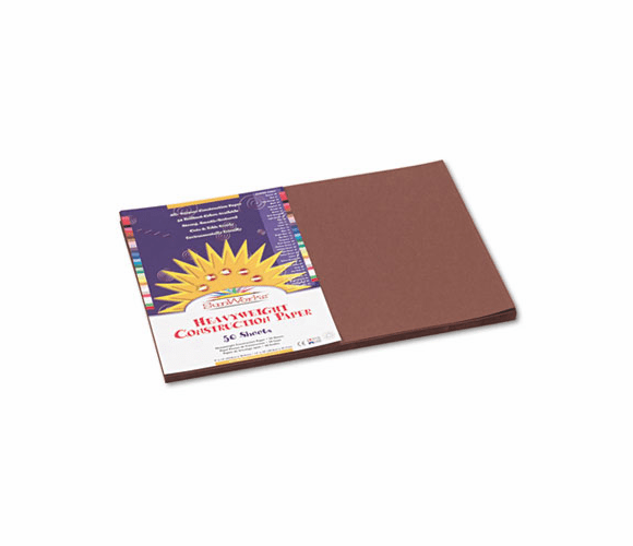 PAC6807 Construction Paper, 58 lbs., 12 x 18, Dark Brown, 50 Sheets/Pack By PACON CORPORATION