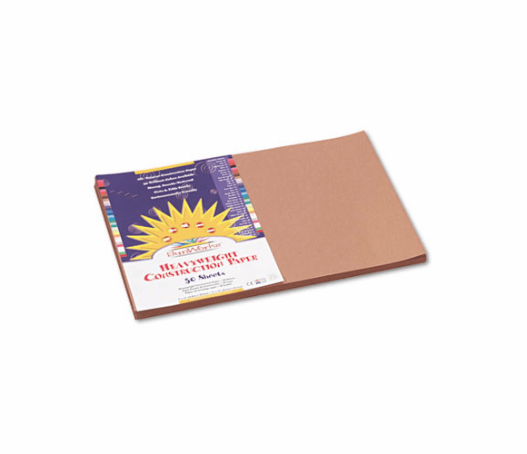 PAC6907 Construction Paper, 58 lbs., 12 x 18, Light Brown, 50 Sheets/Pack By PACON CORPORATION