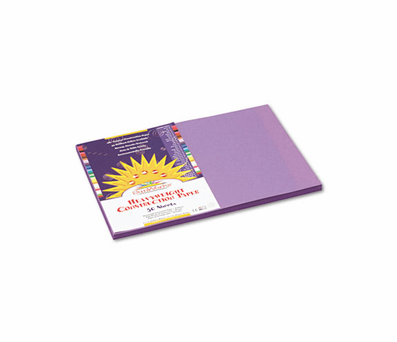 PAC7207 Construction Paper, 58 lbs., 12 x 18, Violet, 50 Sheets/Pack By PACON CORPORATION