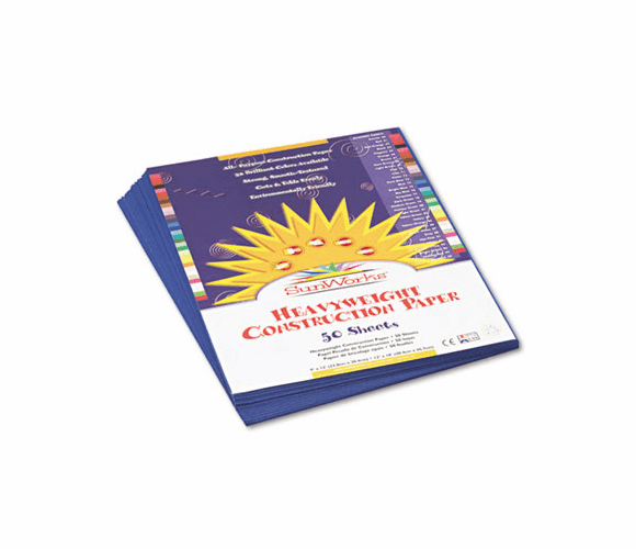 PAC7303 Construction Paper, 58 lbs., 9 x 12, Dark Blue, 50 Sheets/Pack By PACON CORPORATION