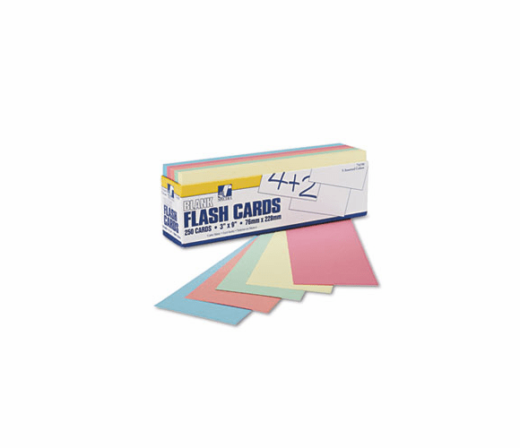 PAC74150 Blank Flash Card Dispenser Boxes, 9w x 3h, Assorted, 250/Pack By PACON CORPORATION
