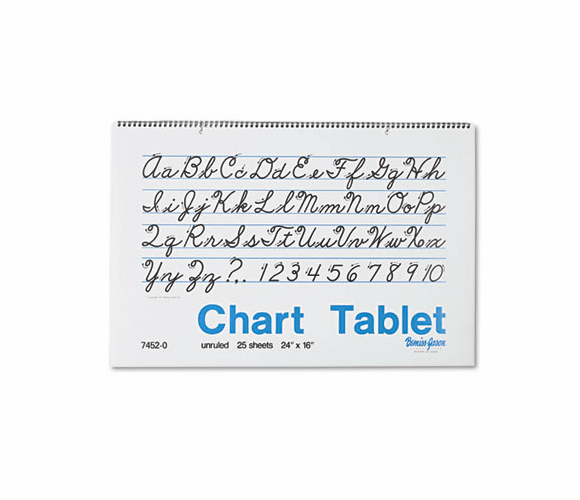 PAC74520 Chart Tablets, Unruled, 24 x 16, White, 25 Sheets/Pad By PACON CORPORATION