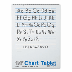 PAC74710 Chart Tablets w/Manuscript Cover, Ruled, 24 x 32, White, 25 Sheets/Pad By PACON CORPORATION