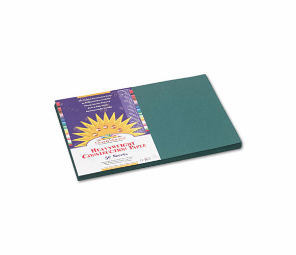 PAC7807 Construction Paper, 58 lbs., 12 x 18, Dark Green, 50 Sheets/Pack By PACON CORPORATION