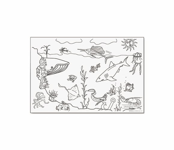 PAC78830 Learning Walls Paper, Oceans, 72" x 48" By PACON CORPORATION