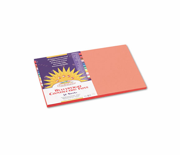 PAC8507 Construction Paper, 58 lbs., 12 x 18, Yellow-Orange, 50 Sheets/Pack By PACON CORPORATION
