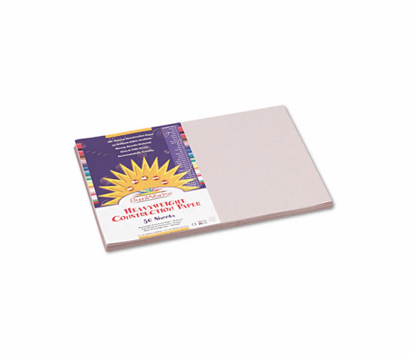 PAC8807 Construction Paper, 58 lbs., 12 x 18, Gray, 50 Sheets/Pack By PACON CORPORATION