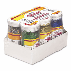 PAC91370 Spectra Glitter, .04 Hexagon Crystals, Assorted, 4 oz Shaker-Top Jar, 6/Pack By PACON CORPORATION