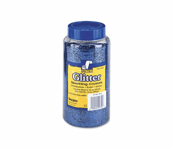 PAC91750 Spectra Glitter, .04 Hexagon Crystals, Blue, 16 oz Shaker-Top Jar By PACON CORPORATION