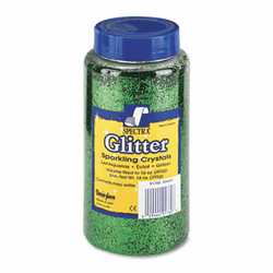 PAC91760 Spectra Glitter, .04 Hexagon Crystals, Green, 16 oz Shaker-Top Jar By PACON CORPORATION