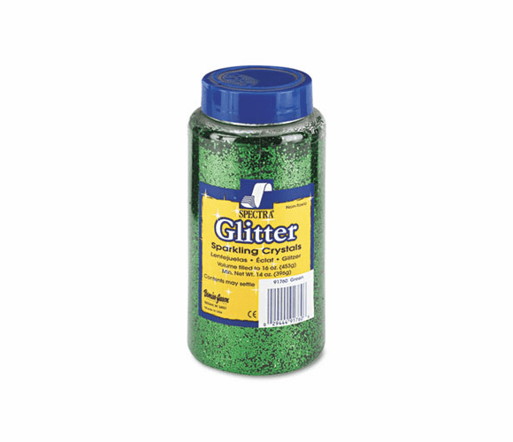 PAC91760 Spectra Glitter, .04 Hexagon Crystals, Green, 16 oz Shaker-Top Jar By PACON CORPORATION