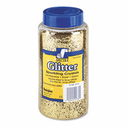 PAC91780 Spectra Glitter, .04 Hexagon Crystals, Gold, 16 oz Shaker-Top Jar By PACON CORPORATION