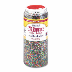 PAC91790 Spectra Glitter, .04 Hexagon Crystals, Multicolor, 16 oz Shaker-Top Jar By PACON CORPORATION