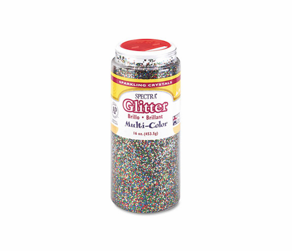 PAC91790 Spectra Glitter, .04 Hexagon Crystals, Multicolor, 16 oz Shaker-Top Jar By PACON CORPORATION