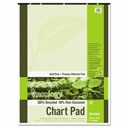 PAC945510 S.A.V.E Recycled Chart Pads, Unruled, 24 x 32, White, 70 Sheets By PACON CORPORATION