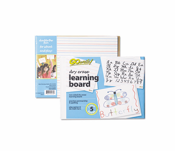 PACLB8511 Dry Erase Learning Boards, 8 1/4 x 11, 5 Boards/PK By PACON CORPORATION