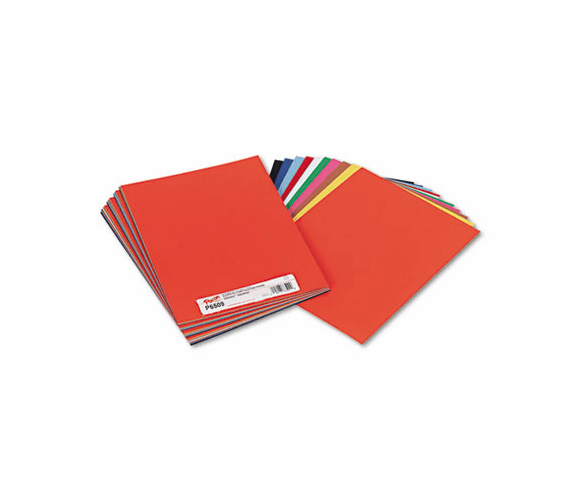 PACP6509 Peacock Sulphite Construction Paper, 76 lbs., 9 x 12, Assorted, 50 Sheets/Pack By PACON CORPORATION