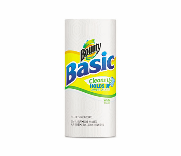 PAG28318 Basic Paper Towels, 11 x 10 2/5, White, 52 Towels/Roll, 30/Carton By PROCTER & GAMBLE