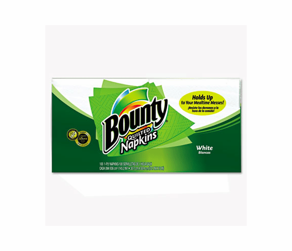 PAG34884 Quilted Napkins, 1-Ply, 12.1 x 12, White, 2000/Carton By PROCTER & GAMBLE
