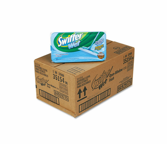 PAG35154CT Wet Refill System, Cloth, Open Window Fresh, White, 12/Box, 12/Carton By PROCTER & GAMBLE