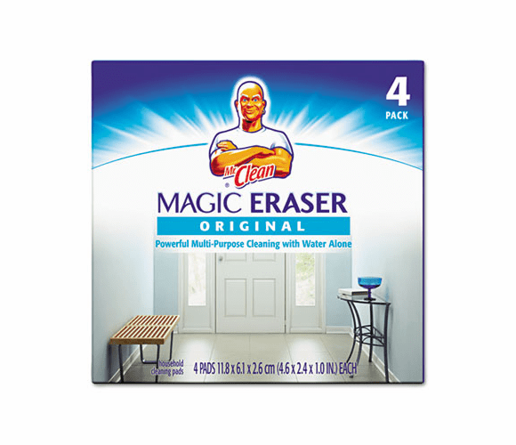PAG82027 Magic Eraser Foam Pad, 3 x 3, White, 4/Box By PROCTER & GAMBLE