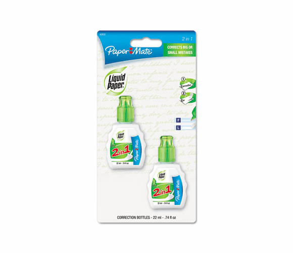 PAP42032 2-in-1 Correction Combo, 22 ml Bottle, White, 2/Pack By SANFORD