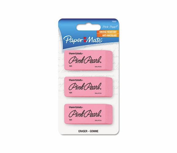 PAP70502 Pink Pearl Eraser, Medium, 3/Pack By SANFORD