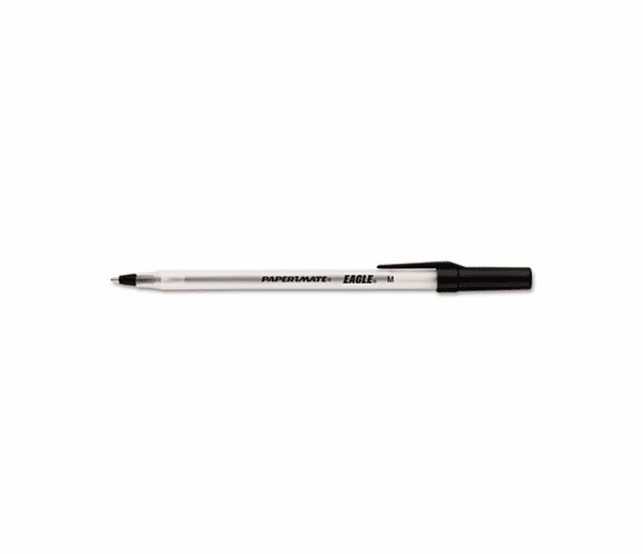 PAP70613 Eagle Ballpoint Capped Liquid Ink Pen, Black Ink, Medium, Dozen By SANFORD