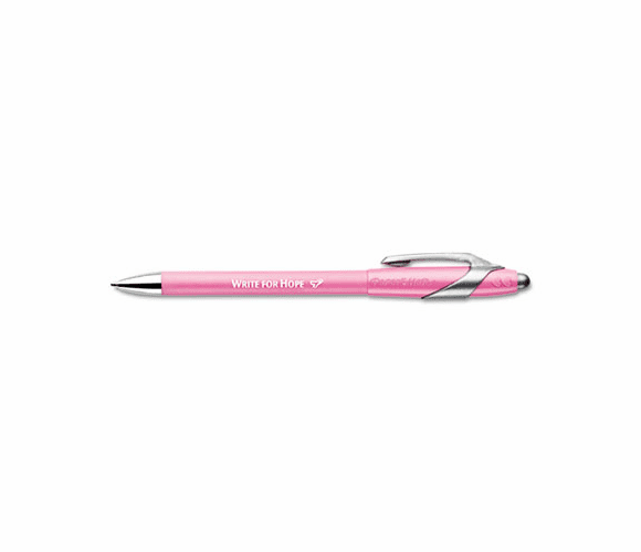 PAP70672 FlexGrip Elite Pink Ribbon Pen, Ballpoint, Retractable, Black Ink, Medium, Dozen By SANFORD