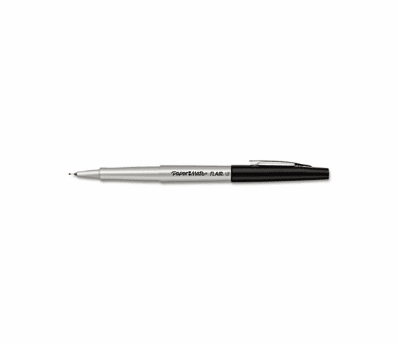 PAP8330152 Flair Porous Point Stick Free-Flowing Liquid Pen, Black Ink, Ultra Fine, Dozen By SANFORD