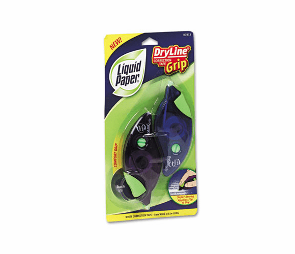 PAP87813 DryLine Grip Correction Tape, 1/5" x 335", Blue/Purple Dispensers, 2/Pack By SANFORD