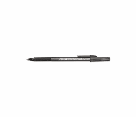 PAP8808287 Write Bros Grip Ballpoint Stick Pen, Black Ink, Fine, Dozen By SANFORD