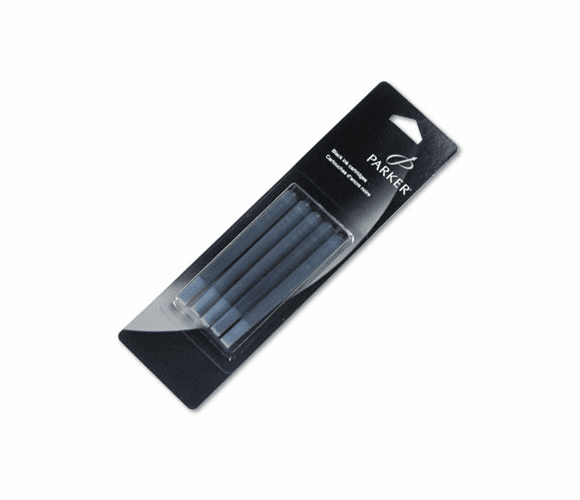 PAR3011031PP Refill Cartridge for Permanent Ink Fountain Pens, Black Ink, 5/Pack By SANFORD