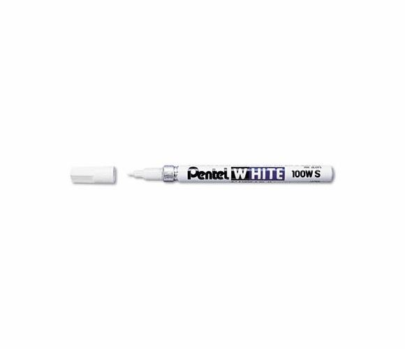 PEN100WS Permanent Marker, Fine Point, White By PENTEL OF AMERICA