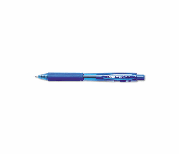 PENBK440C WOW! Ballpoint Retractable Pen, Blue Ink, Medium, Dozen By PENTEL OF AMERICA