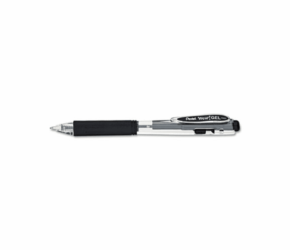 PENK437A WOW! Retractable Gel Pen, Black Ink, Medium, Dozen By PENTEL OF AMERICA