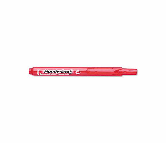 PENNXS15B Handy-line S Retractable Permanent Markers, Fine Tip, Red, Dozen By PENTEL OF AMERICA