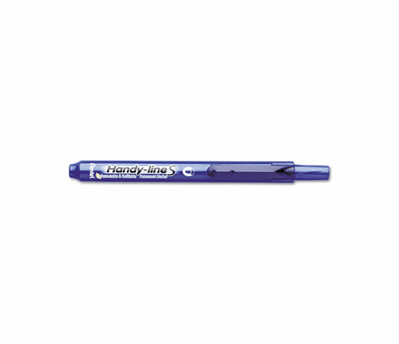 PENNXS15C Handy-line S Retractable Permanent Markers, Fine Tip, Blue, Dozen By PENTEL OF AMERICA