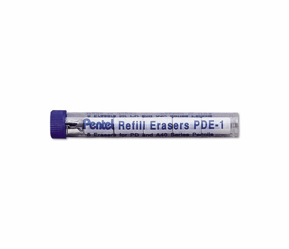 PENPDE1 Eraser Refills, PDE1, 5/Tube By PENTEL OF AMERICA