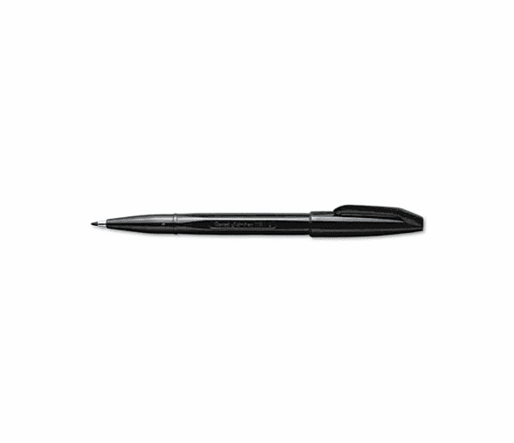 PENS520A Sign Pen Porous Point Capped Water-Based Pen, Black Ink, Fine, Dozen By PENTEL OF AMERICA
