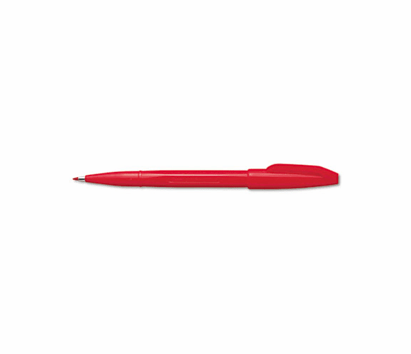 PENS520B Sign Pen Porous Point Capped Water-Based Pen, Red Ink, Fine, Dozen By PENTEL OF AMERICA