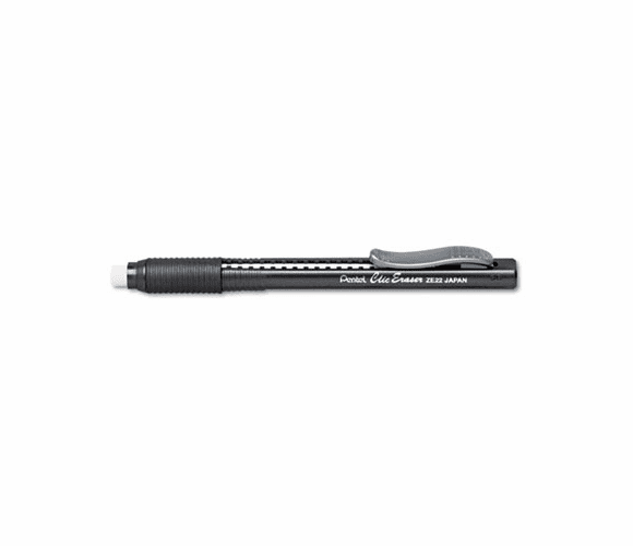 PENZE22A Clic Eraser Pencil-Style Grip Eraser, Black By PENTEL OF AMERICA