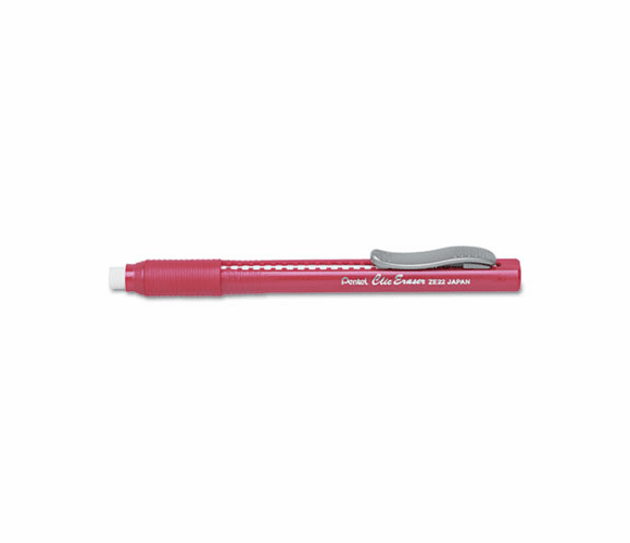 PENZE22B Clic Eraser Pencil-Style Grip Eraser, Red By PENTEL OF AMERICA