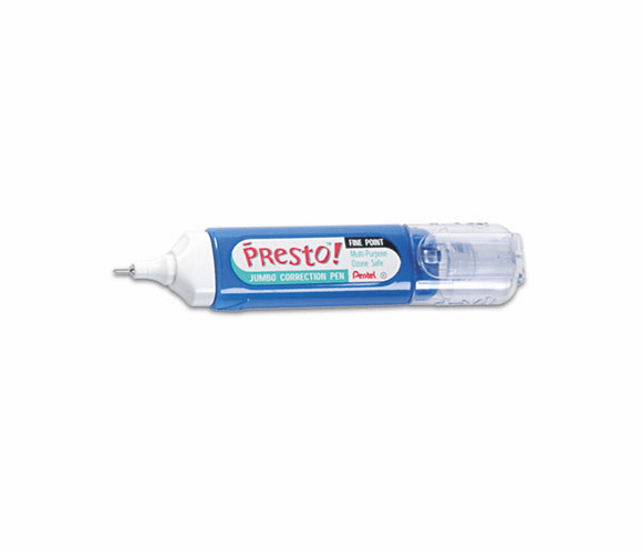 PENZL31W Presto! Multipurpose Correction Pen, 12 ml, White By PENTEL OF AMERICA