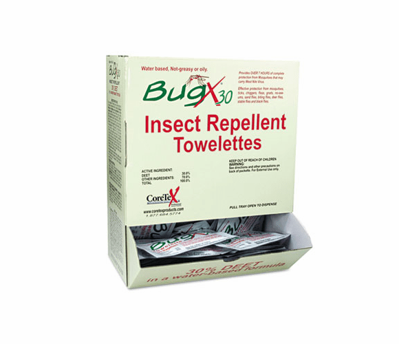 PFYCT12644 Insect Repellent Towelette, .27 oz, 50 per Box By CORETEX PRODUCTS