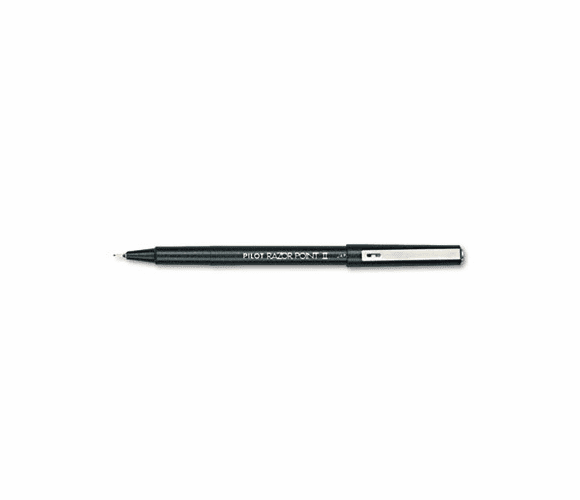 PIL11009 Razor Point II Porous Point Stick Pen, Black Ink, Ultra Fine, Dozen By PILOT CORP. OF AMERICA