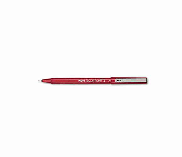 PIL11011 Razor Point II Porous Point Stick Pen, Red Ink, Ultra Fine, Dozen By PILOT CORP. OF AMERICA