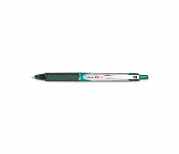 PIL26209 VBall Roller Ball Retractable Liquid Pen, Green Ink, Fine By PILOT CORP. OF AMERICA